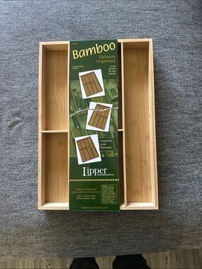 Lipper International Green Bamboo Flatware Organizer